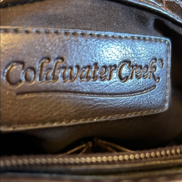 Coldwater Creek Dark Brown  Croc-Embossed Tote - Picture 2 of 15